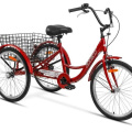 Велосипед трехколесный Aist Cargo 1.1 24 для взрослых, 1-скорость, бордовый